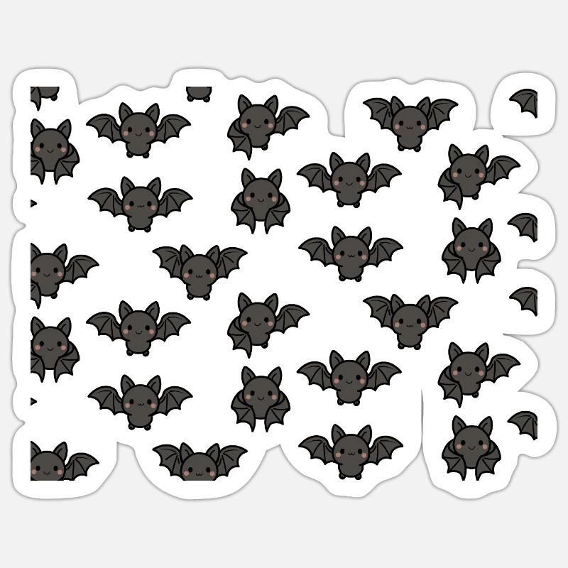 Bats - Sticker size S (10 x 10 cm) - white matte