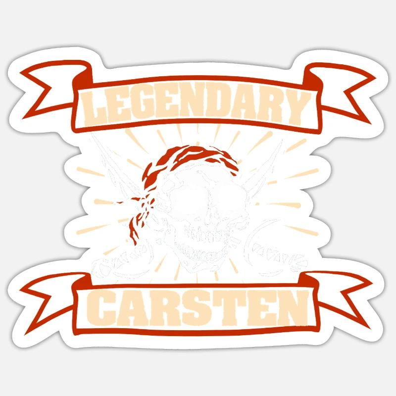 Fasching Carsten - Sticker Größe S (10 x 10 cm) - Mattweiß
