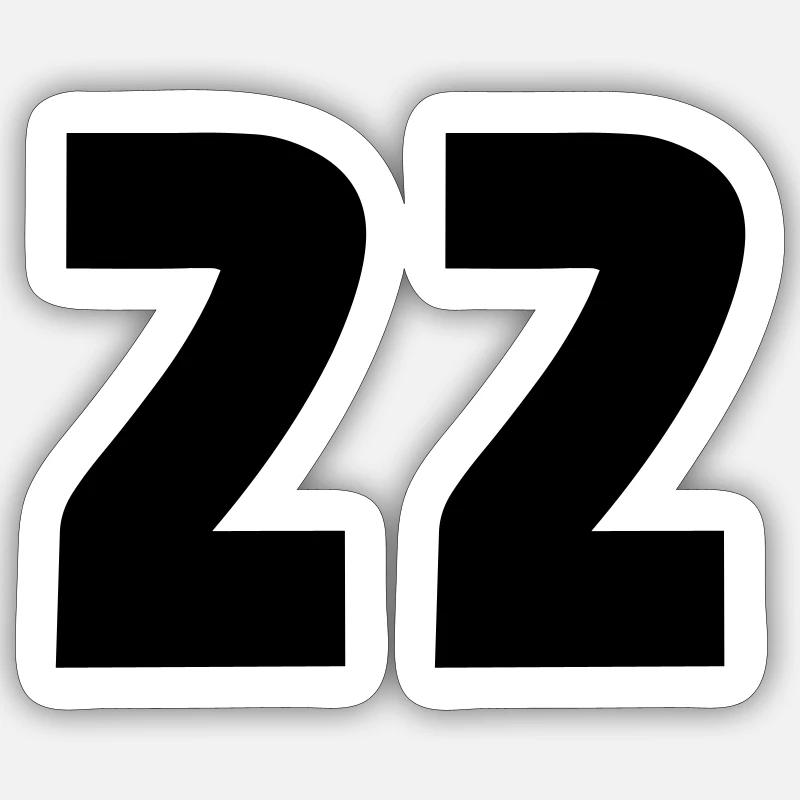 22 - Sticker size S (10 x 10 cm) - white matte