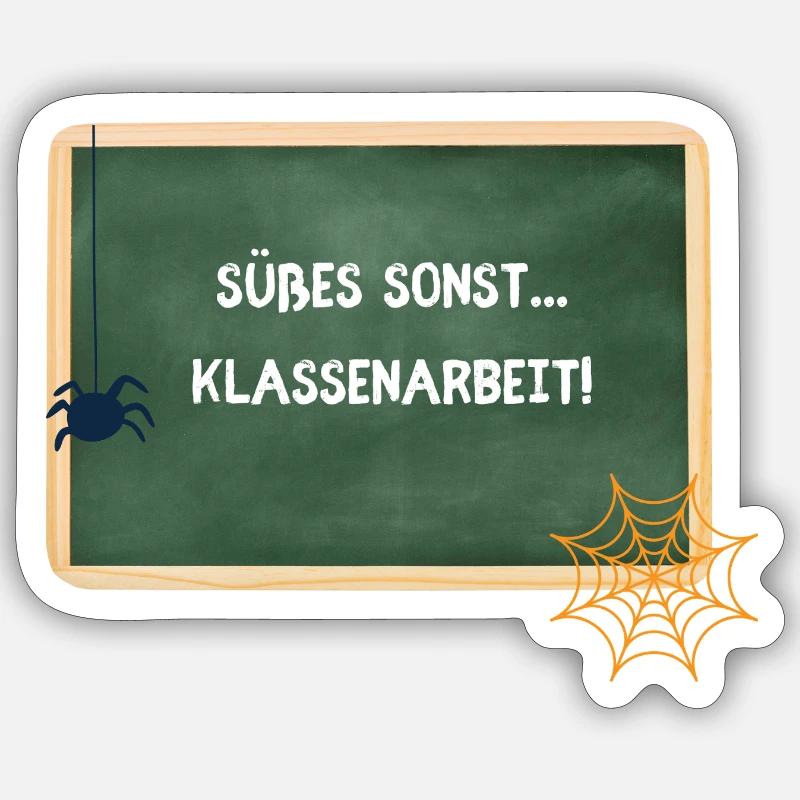 Sweets Otherwise Classwork - Halloween Teacher - Sticker size S (10 x 10 cm) - white matte