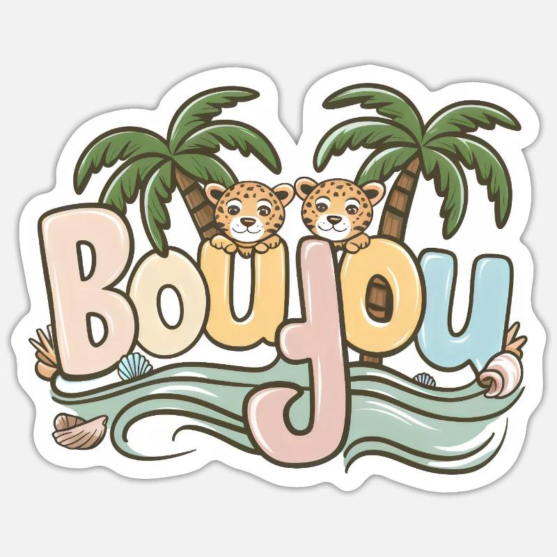 Boujou Normandy Pride Hello - Sticker size S (10 x 10 cm) - white matte