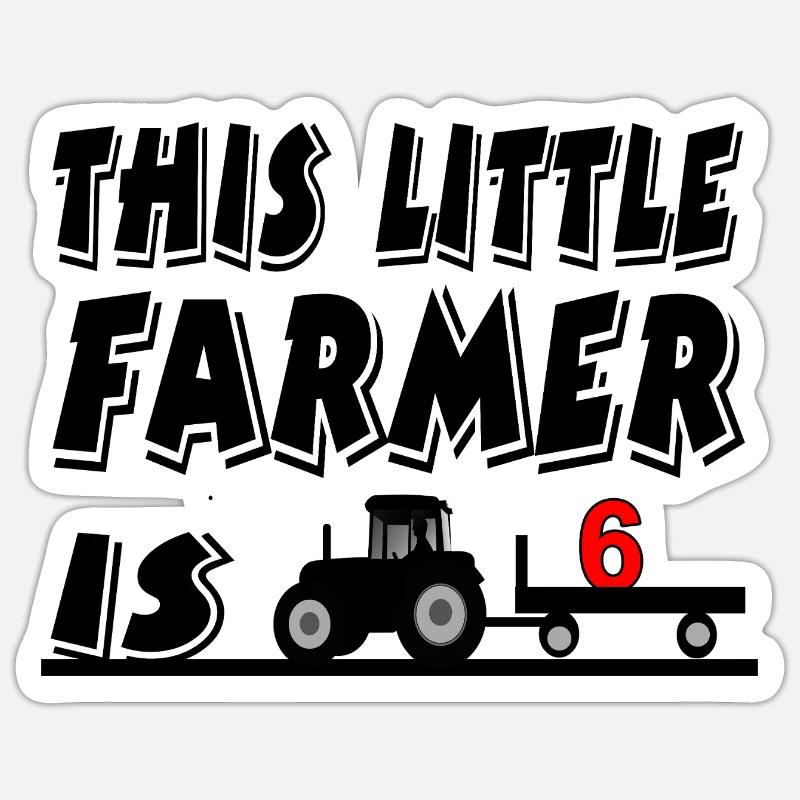 farmer - Sticker size S (10 x 10 cm) - white matte