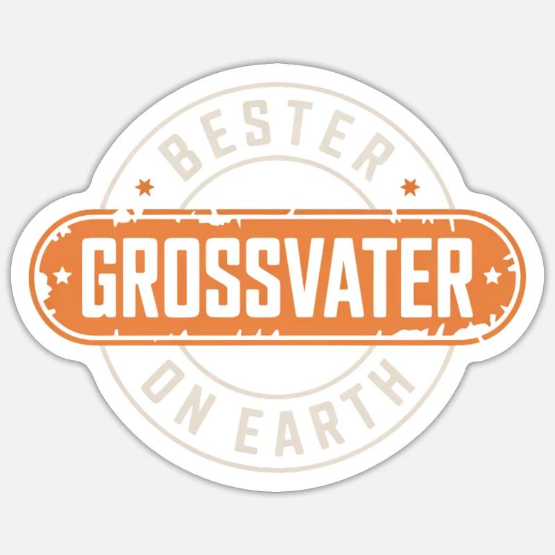 Bester Grossvater - Sticker Größe S (10 x 10 cm) - Mattweiß