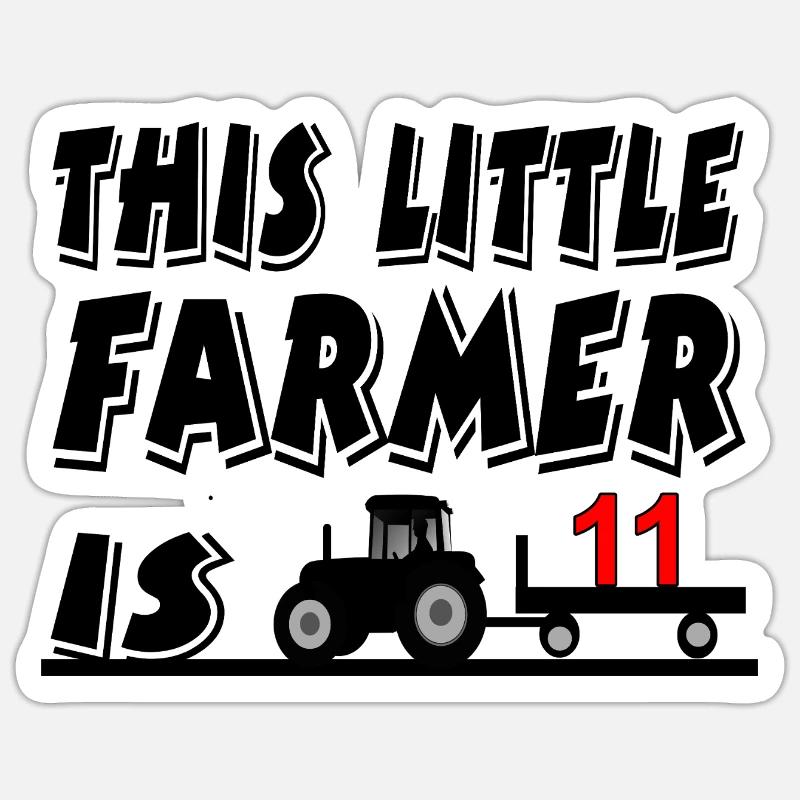 farmer - Sticker size S (10 x 10 cm) - white matte