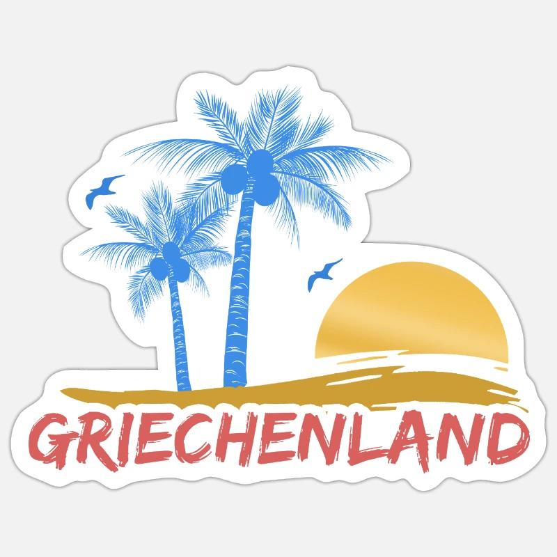 Grèce Sticker taille S (10 x 10 cm)
