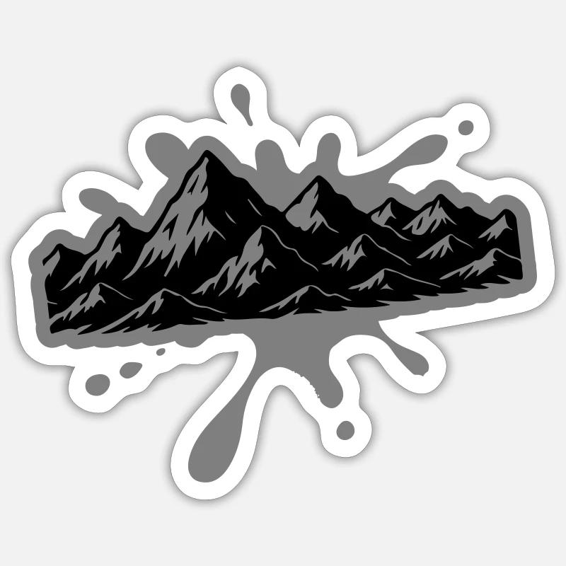 Masses de montagnes Sticker taille S (10 x 10 cm)