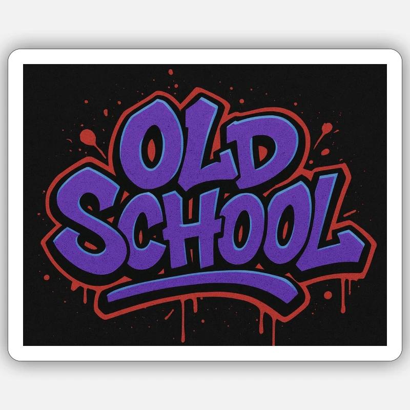 Old School Graffiti Schriftzug - Sticker Größe S (10 x 10 cm) - Mattweiß