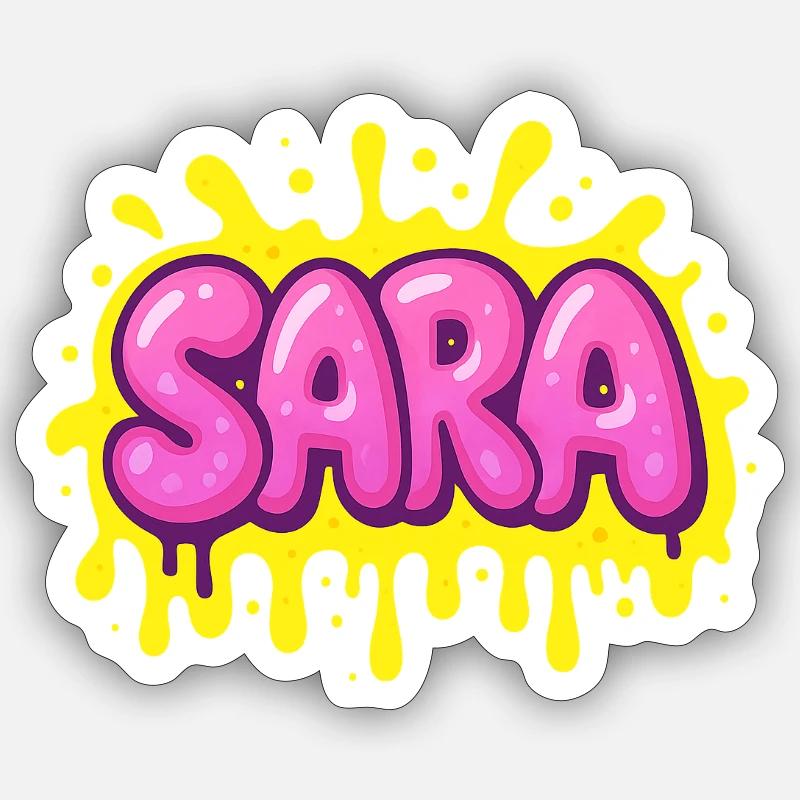 Graffiti SARA Name Gift Ideal Printable Sticker size S (10 x 10 cm)