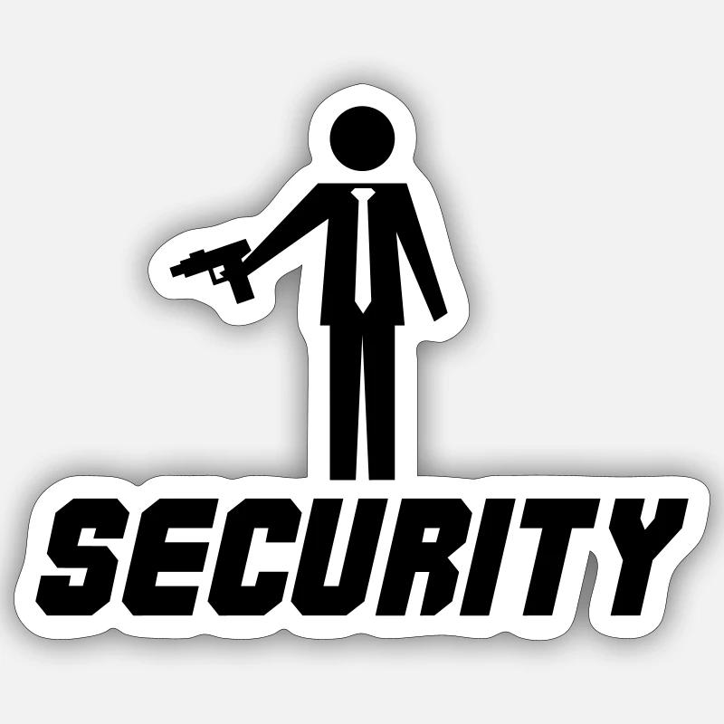 Security - Sticker Größe S (10 x 10 cm) - Mattweiß