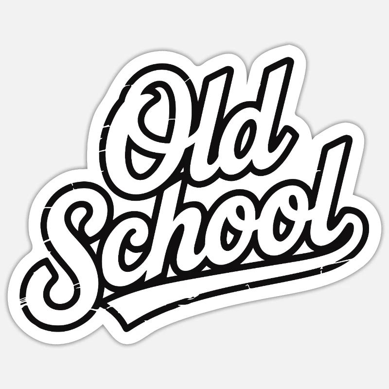 Old School Script Vintage Logo Sticker size S (10 x 10 cm)