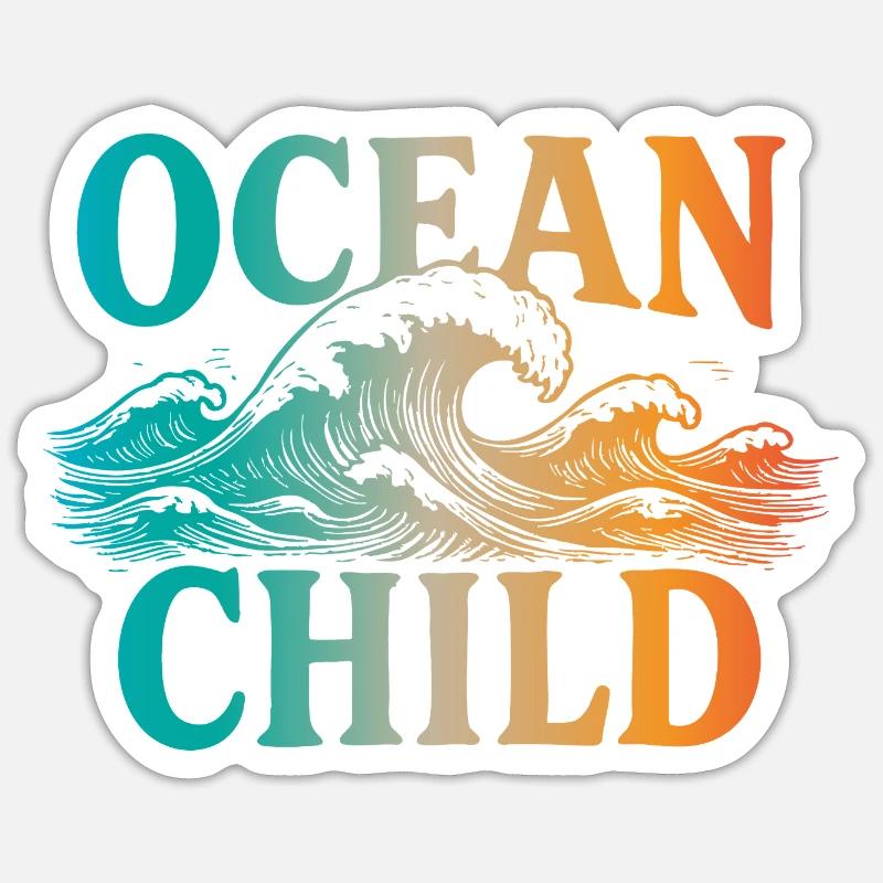 Ocean Child - Sticker size S (10 x 10 cm) - white matte