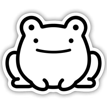 frog - Sticker size S (10 x 10 cm) - white matte - Front