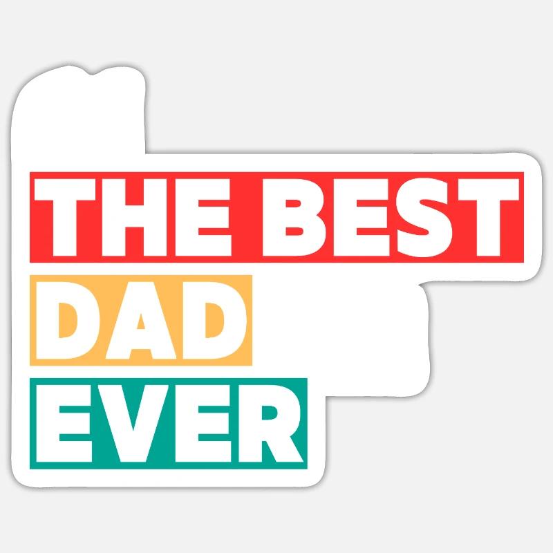 Der beste Vater - Sticker Größe S (10 x 10 cm) - Mattweiß