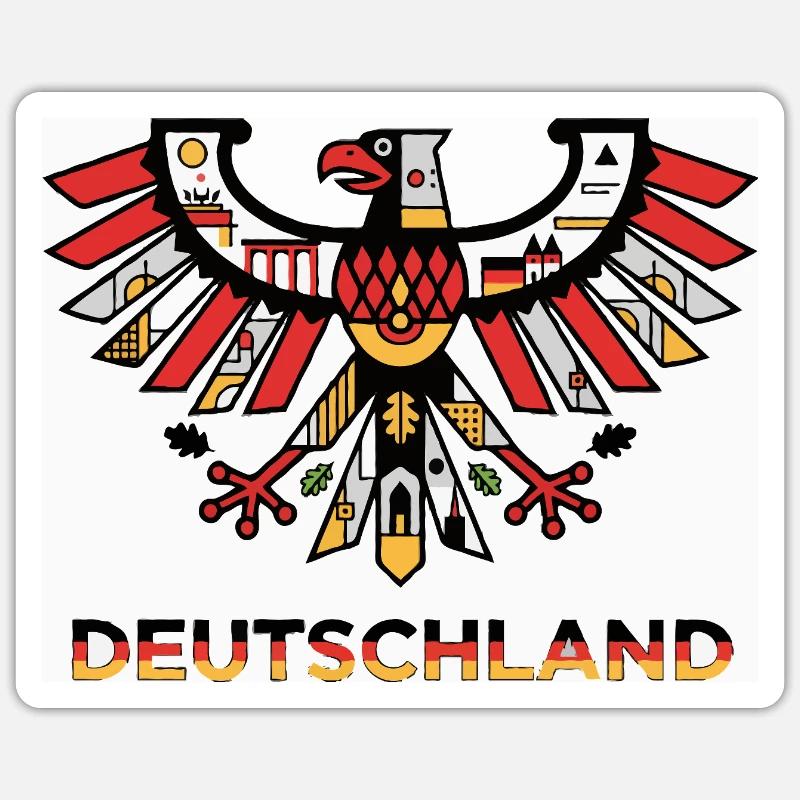 German Eagle Flag Motif Sticker size S (10 x 10 cm)