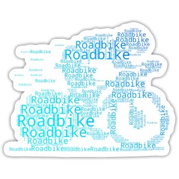 Ein Must Have für echte Rennrad - Sticker Größe S (10 x 10 cm) - Mattweiß - Vorne