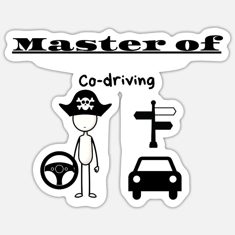 Maître en copilotage Sticker taille S (10 x 10 cm)