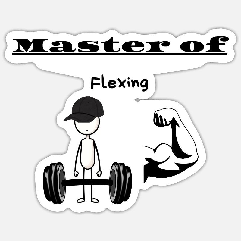 Maître de la flexion Sticker taille S (10 x 10 cm)
