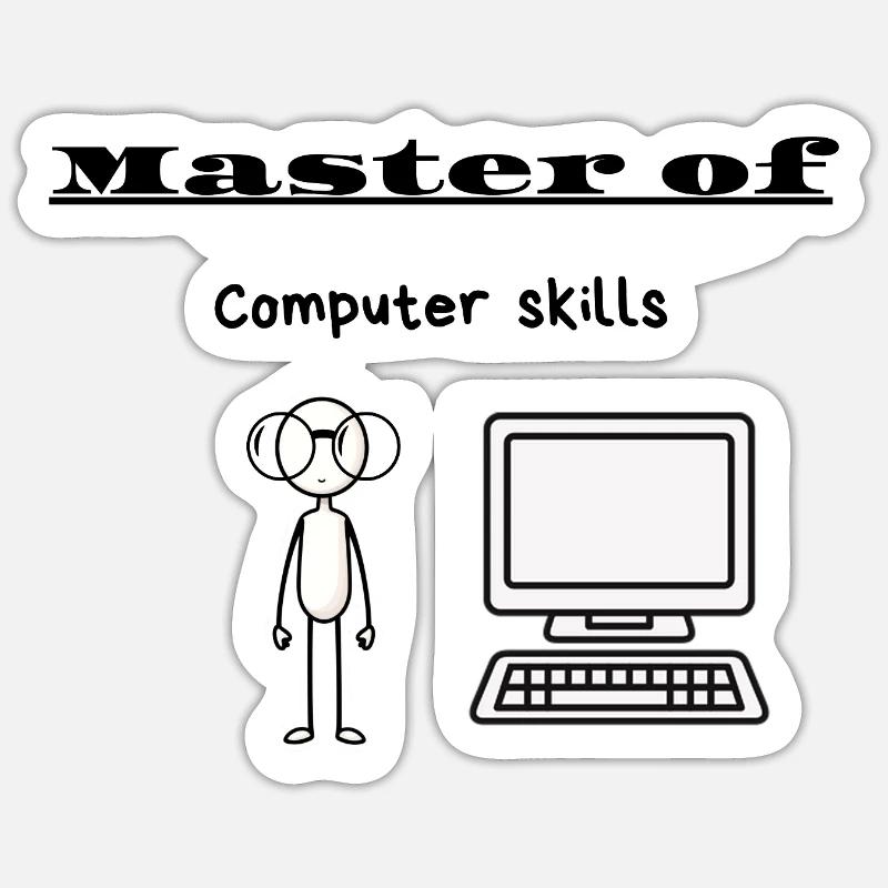 Master en informatique Sticker taille S (10 x 10 cm)
