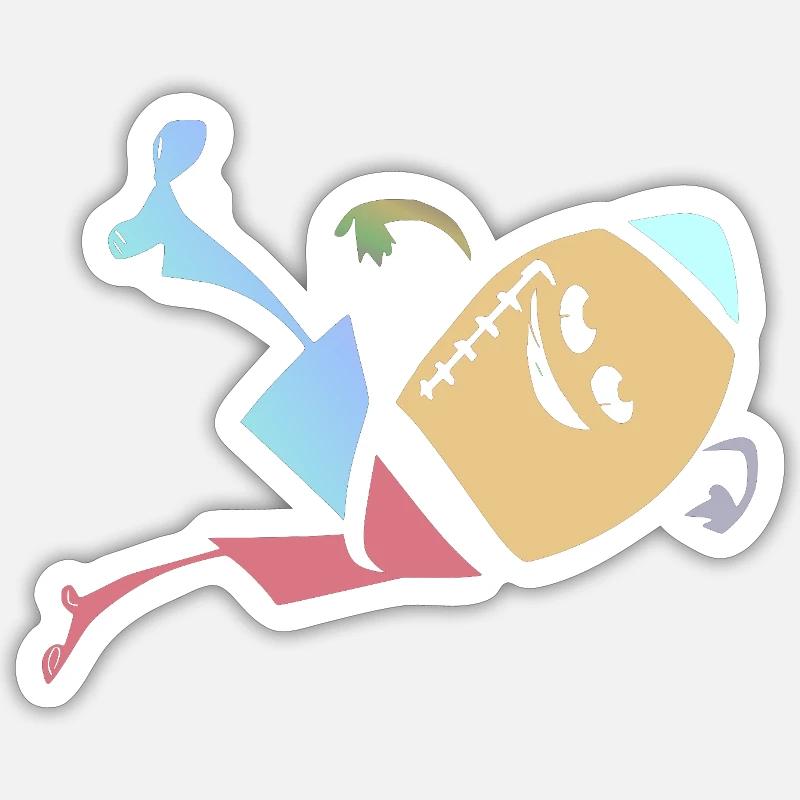 Dado Joyeux Multicolore Sticker taille S (10 x 10 cm)