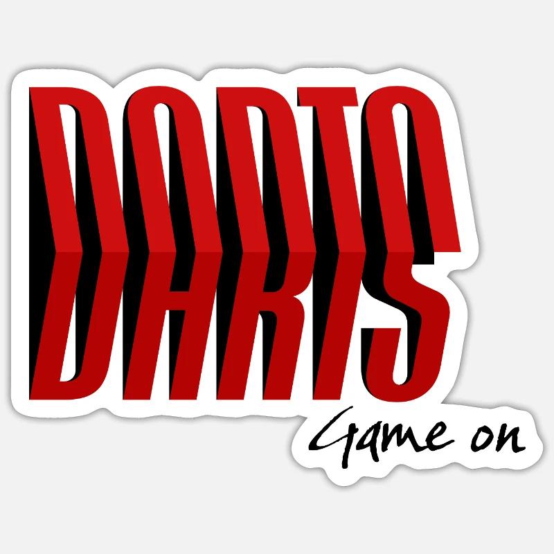 DARTS Match lancé - Sticker taille S (10 x 10 cm) - blanc mat