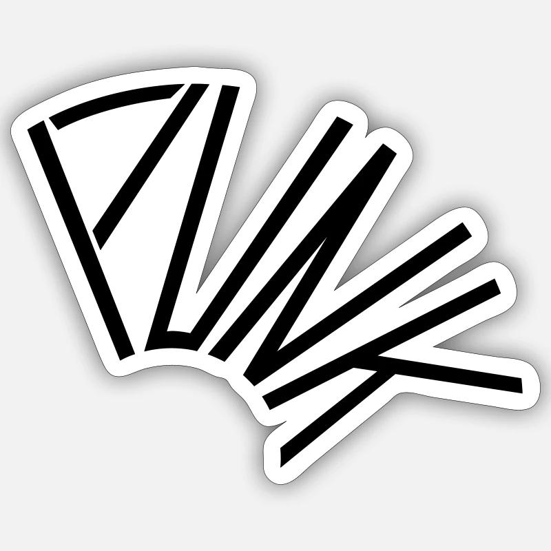 PUNK - Sticker size S (10 x 10 cm) - white matte