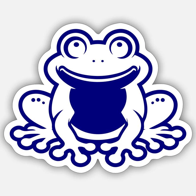 Toad Comic Frog Sticker size S (10 x 10 cm)