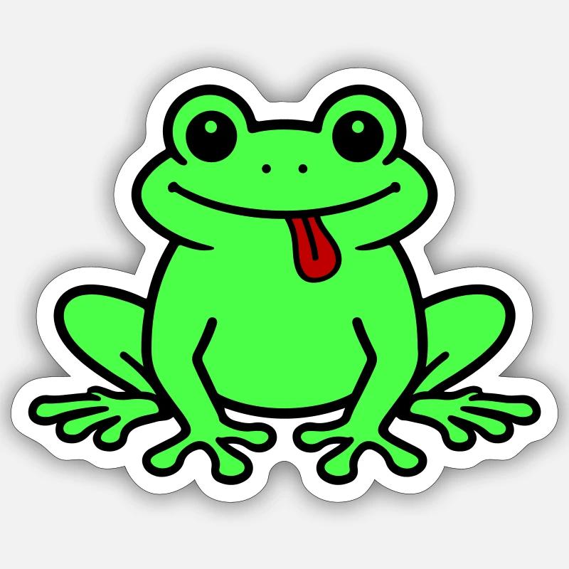 Toad Comic Frog - Sticker size S (10 x 10 cm) - white matte