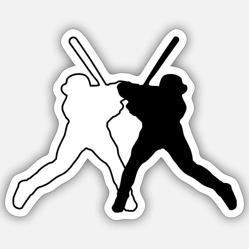 Baseball - Sticker Größe S (10 x 10 cm) - Mattweiß