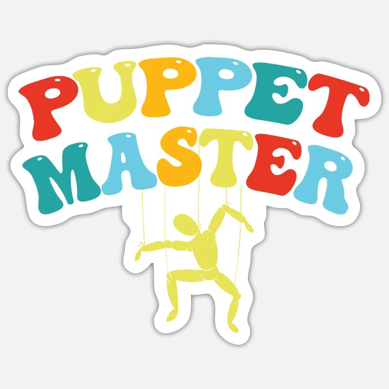 Puppet Master Swing Art - Sticker size S (10 x 10 cm) - white matte