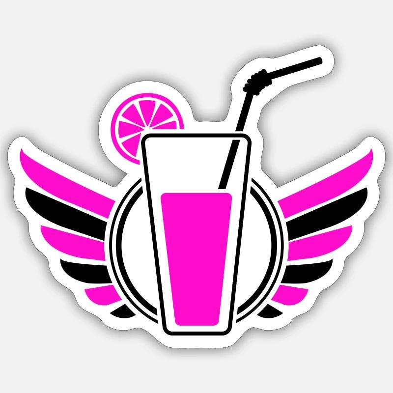 Cocktail Wings - Sticker size S (10 x 10 cm) - white matte