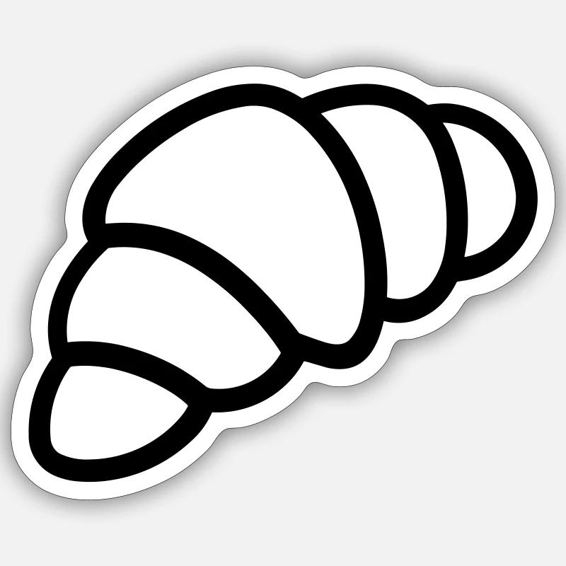 crescent - Sticker size S (10 x 10 cm) - white matte