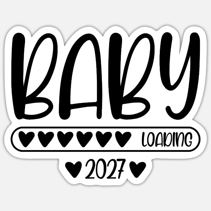 Baby 2027 loading - Sticker size S (10 x 10 cm) - white matte