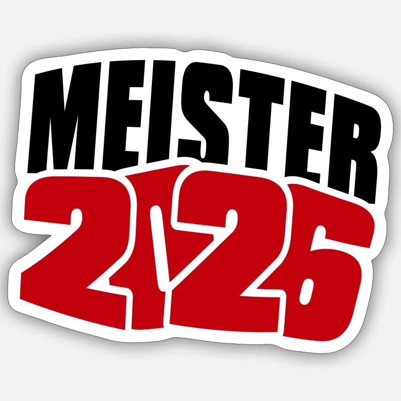 Champion 2026 Championship - Sticker taille S (10 x 10 cm) - blanc mat