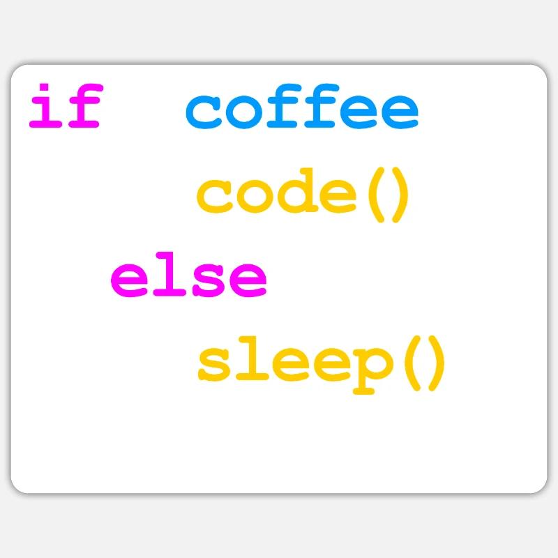 No Coffee No Code Programmer Computer Scientist Sticker size S (10 x 10 cm)