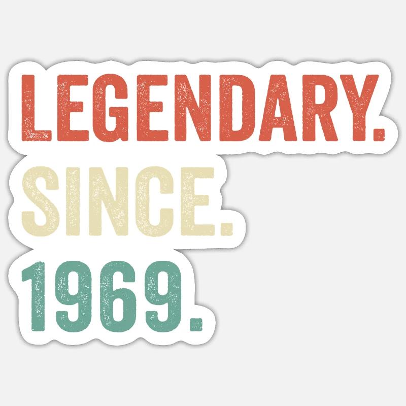 legendary since 1969 - Sticker size S (10 x 10 cm) - white matte