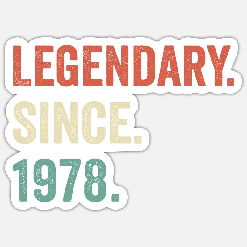 legendary since 1978 - Sticker size S (10 x 10 cm) - white matte