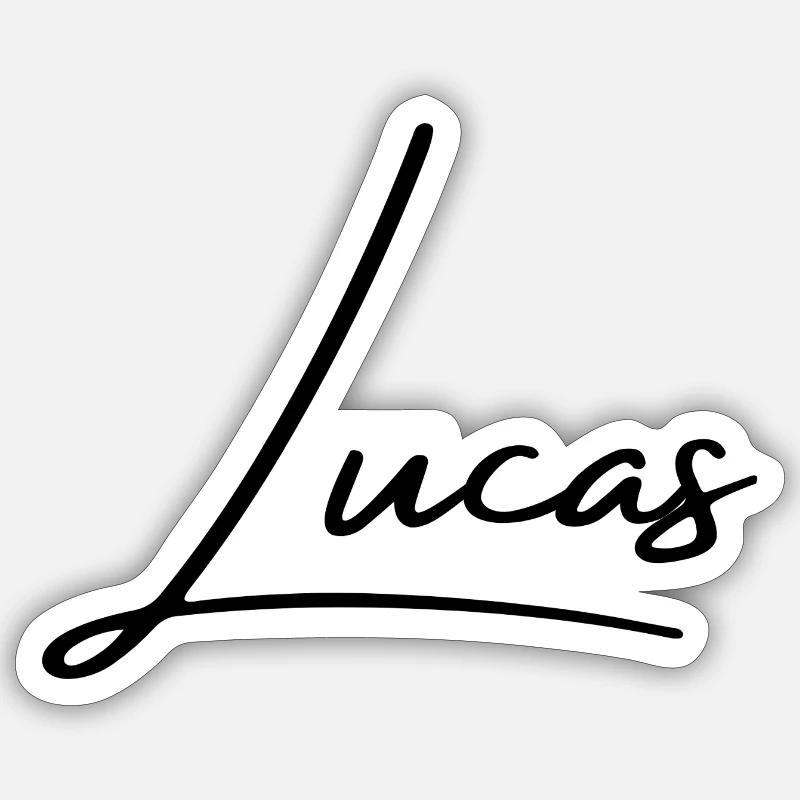 Lucas Name Design - Personalized Typography Sticker size S (10 x 10 cm)