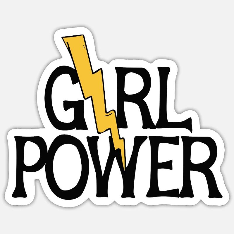 Blitz-Mädchen-Power Sticker Größe S (10 x 10 cm)
