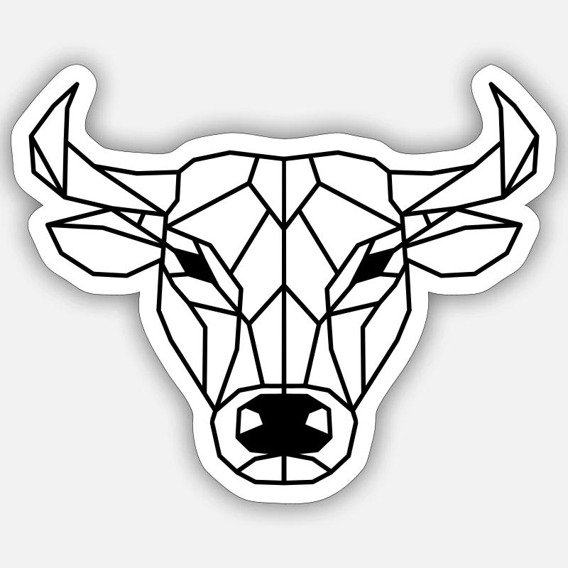 Ox Polygon Sticker size S (10 x 10 cm)