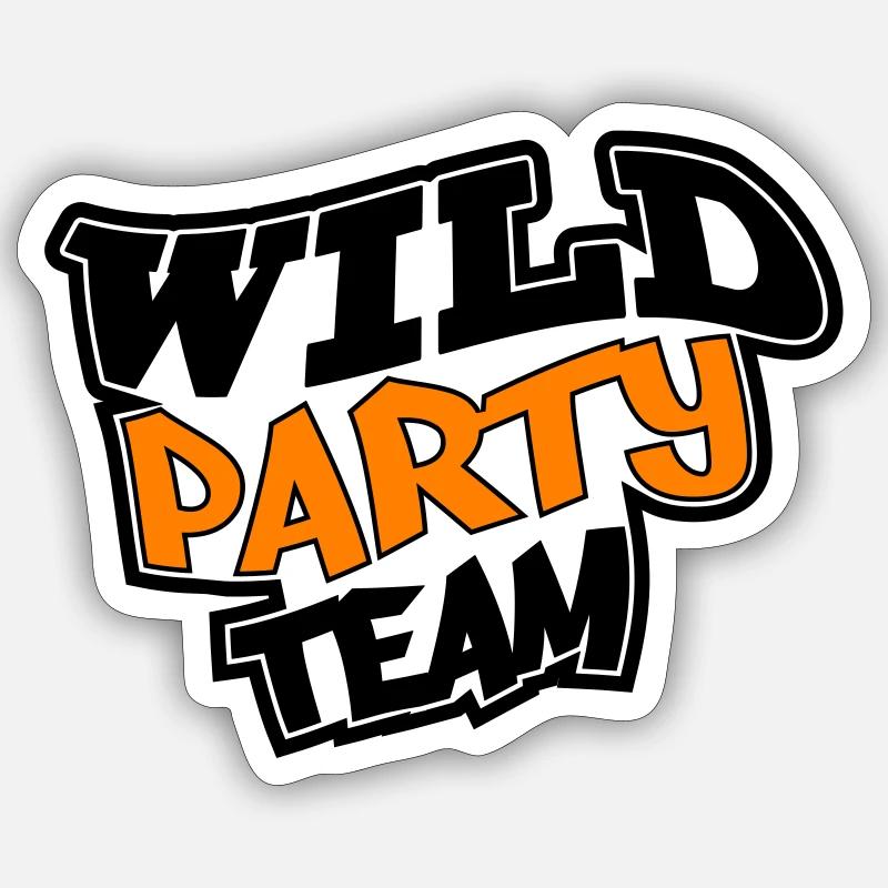 Wild Party Crew - Sticker size S (10 x 10 cm) - white matte