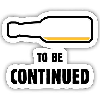 À suivre (Bière / Bière (POS 2C)) - Sticker taille S (10 x 10 cm) - blanc mat - Devant