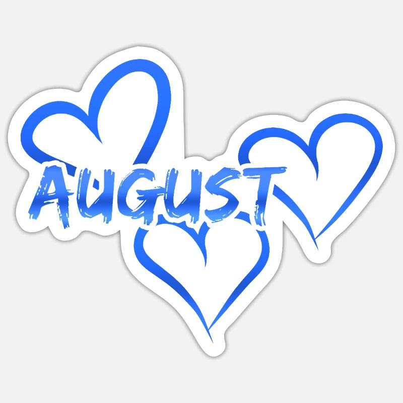 August Sticker Größe S (10 x 10 cm)