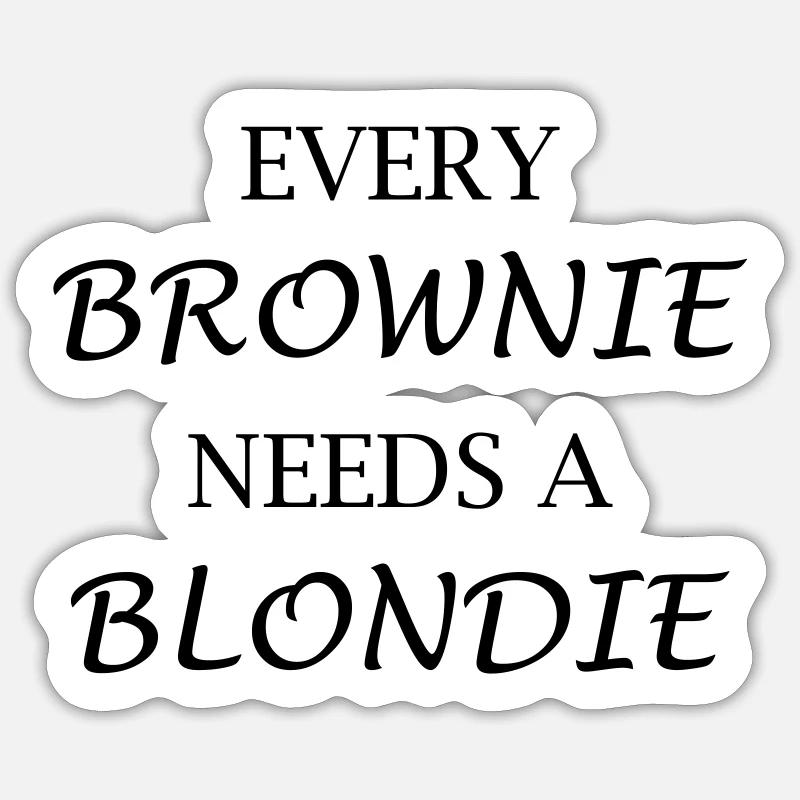 Brownie - Sticker size S (10 x 10 cm) - white matte
