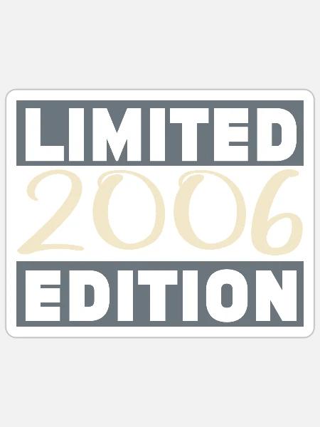 Vintage 2006, 20-jähriges Jubiläumsgeschenk - Sticker Größe S (10 x 10 cm) - Mattweiß