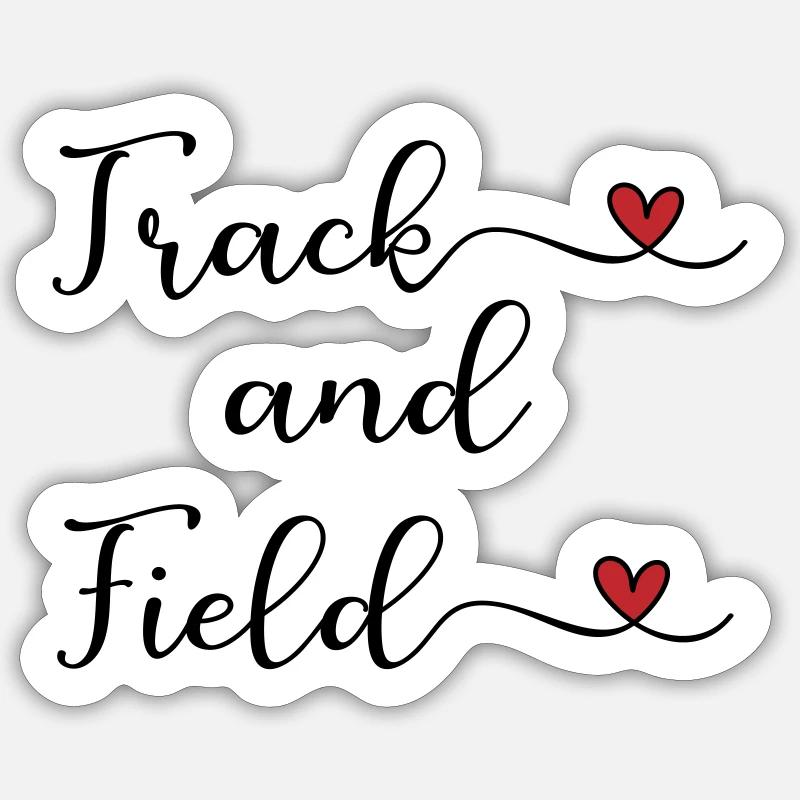 athletics - Sticker size S (10 x 10 cm) - white matte