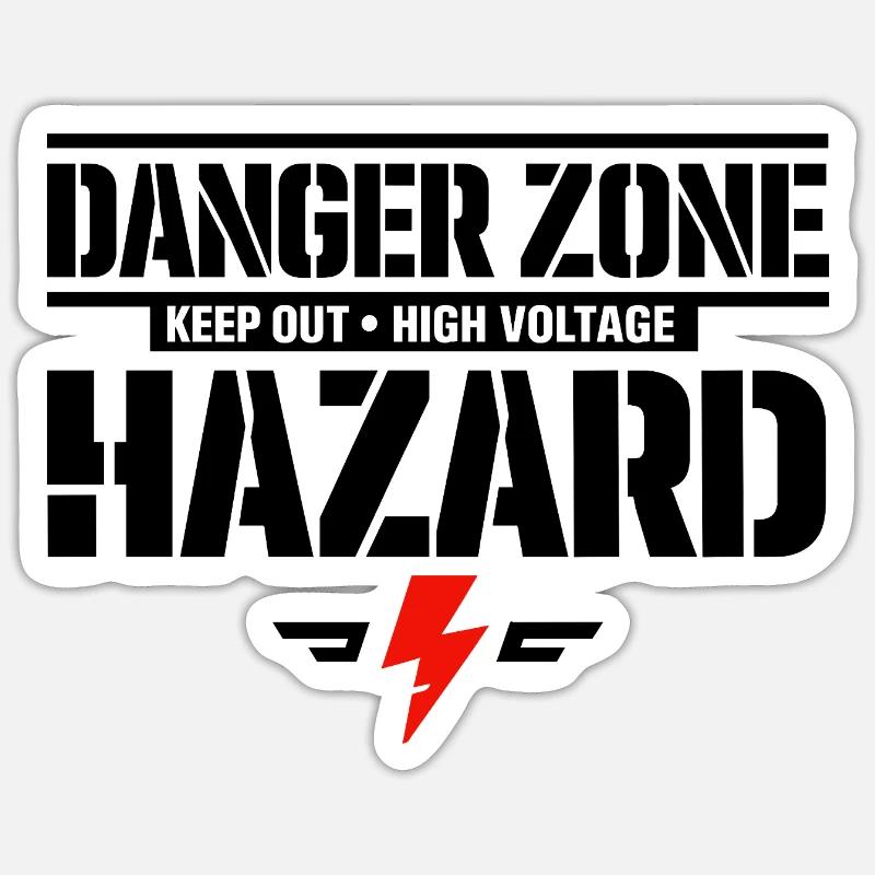 Keep Out High Voltage Warning Symbol Minimal Sticker size S (10 x 10 cm)