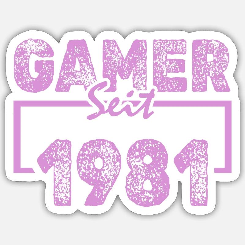 Typing 1981 - Sticker size S (10 x 10 cm) - white matte