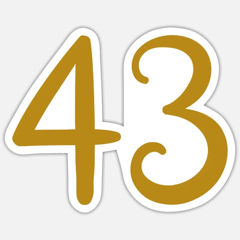 43 - Sticker taille S (10 x 10 cm) - blanc mat