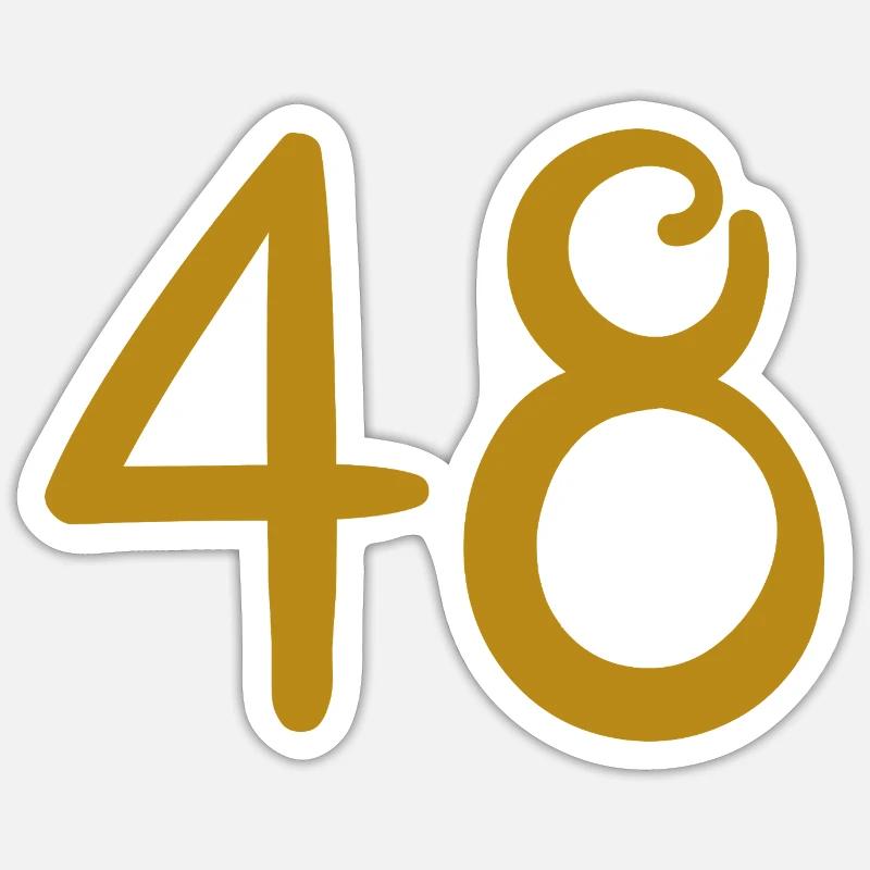 48 - Sticker size S (10 x 10 cm) - white matte