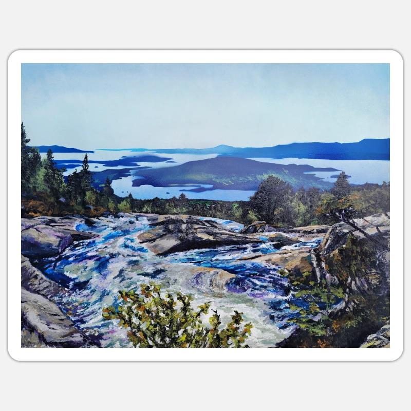 Bremstølen - Sticker size S (10 x 10 cm) - white matte